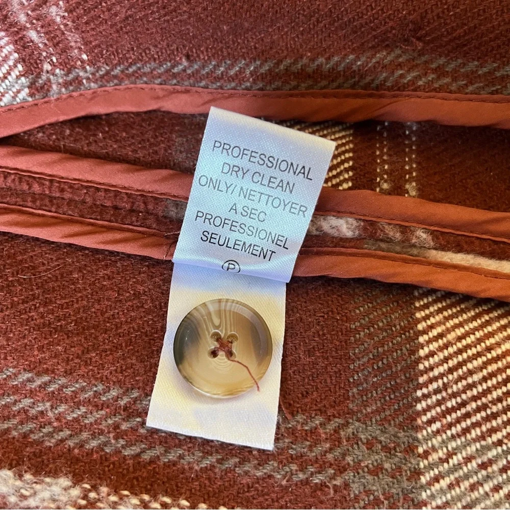 Gentle Fawn Leighton Jacket Red and Cream Plaid Flannel Button Up Long Shacket - Picture 9 of 9